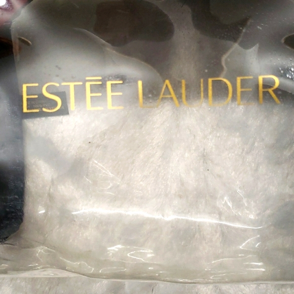 Vintage Estee Lauder Clear PVC Dark Blue & Red ♥️ Zipper Cosmetic Makeup Bag - Picture 2 of 11